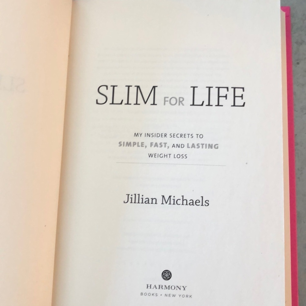 Jillian Michaels slim for life book